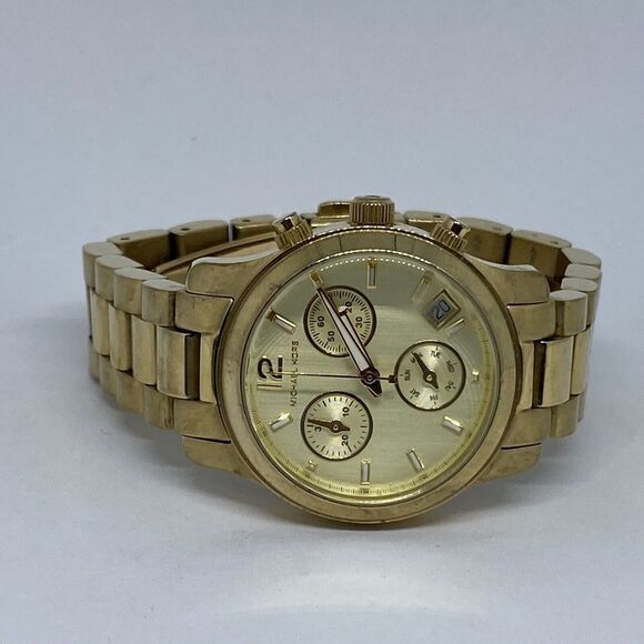 Michael Kors Runway MK5384 Women's Gold Stainless Steel Analog Dial Watch MP857 - Picture 7 of 12